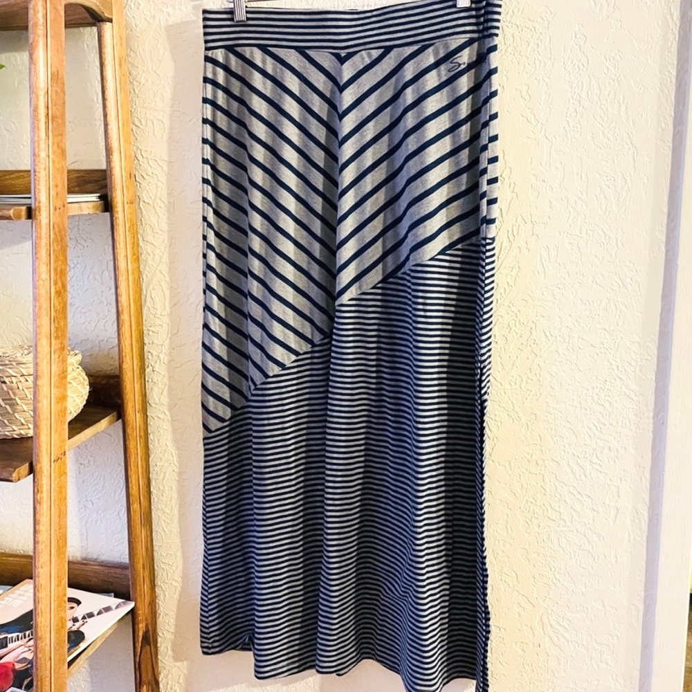 7 For All Mankind Striped Maxi Skirt